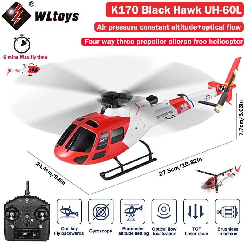 Rc Helicopter Gas - Elicottero RC WLtoys 4CH K150-AS350, Motore
